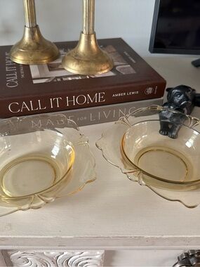 Sahara Glass Flower Bowls - Set of 2